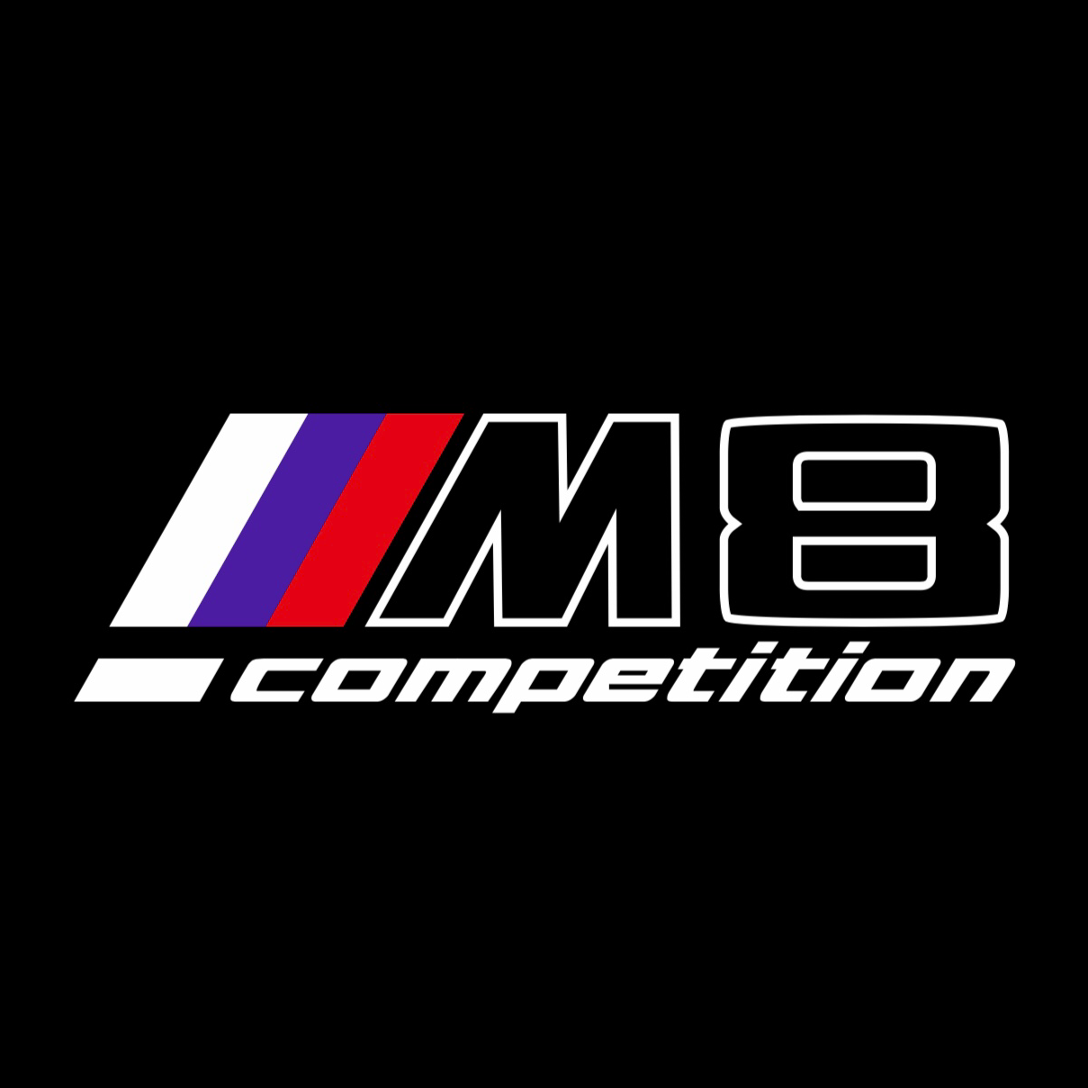 BMW M8 LOGO PROJECTOT LIGHTS Nr.05 (quantity 1 \u003d 1 sets/2 door lights) –  LeoLeeLedköln, image size:1209x1209