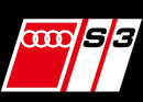 AUDI S3 LOGO PROJECTOT LIGHTS Nr.153  (quantity 1 = 2 Logo Films /2 door lights)