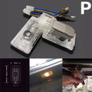 AUDI QUATTRO GECKO LOGO PROJECTOT LIGHTS Nr.65 (Menge 1 = 2 Logofolien /2 Türleuchten)