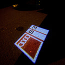 AUDI S3 LOGO PROJECTOT LIGHTS Nr.153  (quantity 1 = 2 Logo Films /2 door lights)