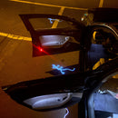AUDI QUATTRO GECKO LOGO PROJECTOT LIGHTS Nr.65 (Menge 1 = 2 Logofolien /2 Türleuchten)
