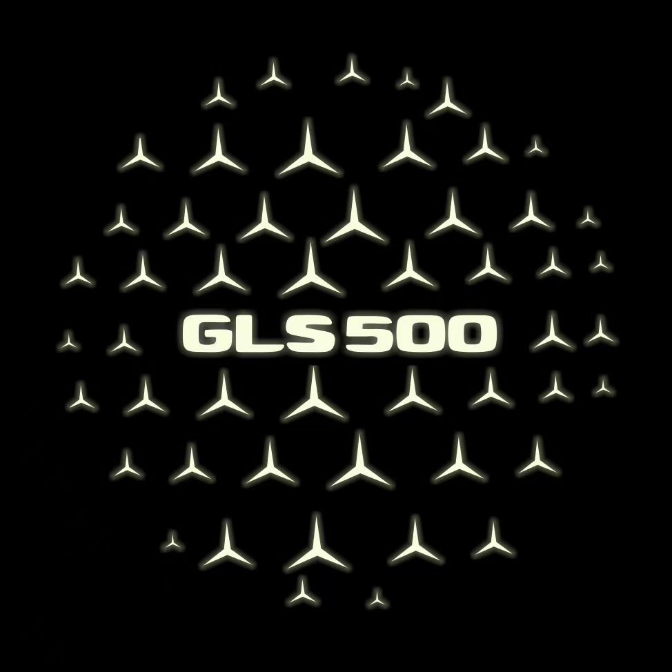 MERCEDES BENZ GLS 500 LOGO PROJECTOT LIGHTS  (quantity 1 = 1 set /2 door lights with 2 logo films)Nr.02M472