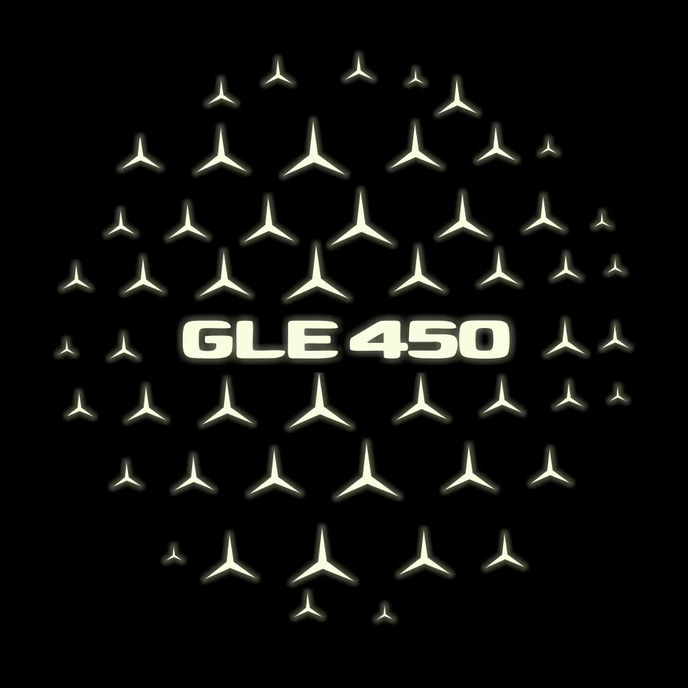 MERCEDES BENZ GLE 450 LOGO PROJECTOT LIGHTS  (quantity 1 = 1 set /2 door lights with 2 logo films)Nr.02M455