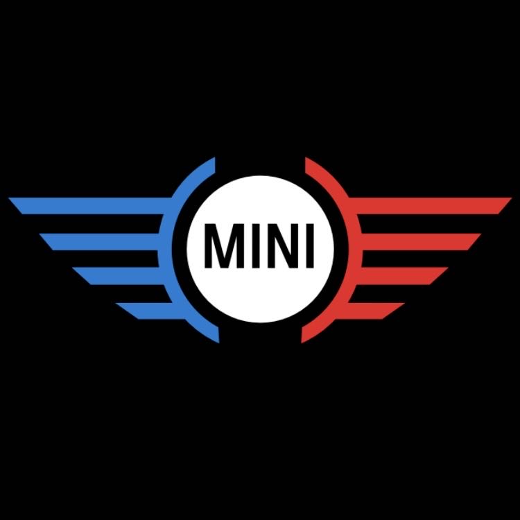 MINI ORIGINAL LOGO LED Projector (quantity 1 = 2 Logo Films /2 door light) Nr.mini00K