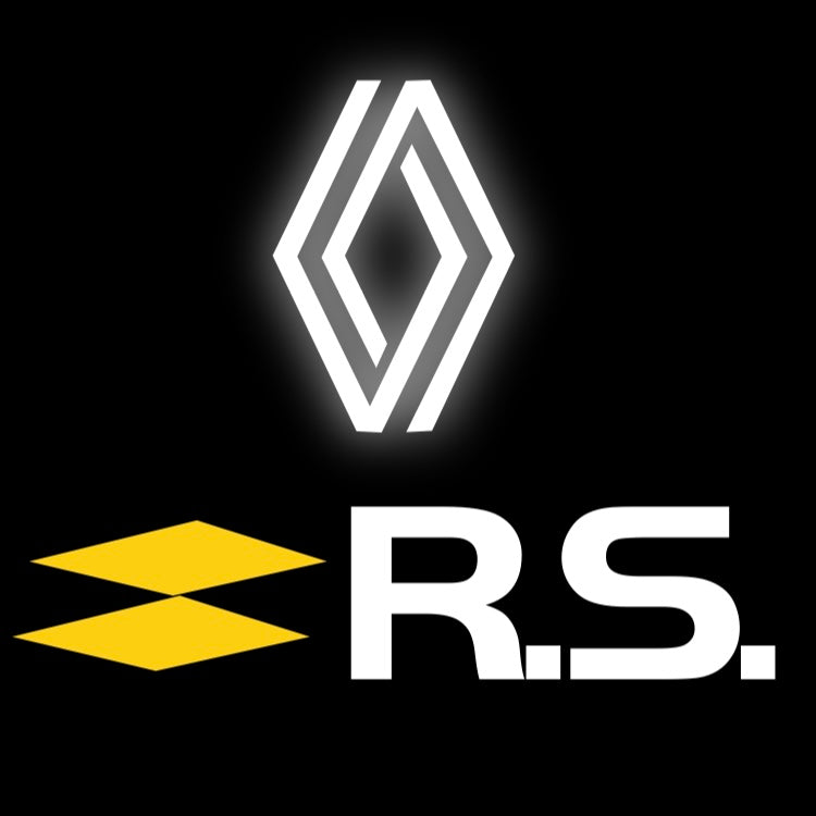 RENAULT RS LOGO PROJECTOT LIGHTS Nr.28085 (quantità 1 = 2 pellicole logo /2 luci porta) 