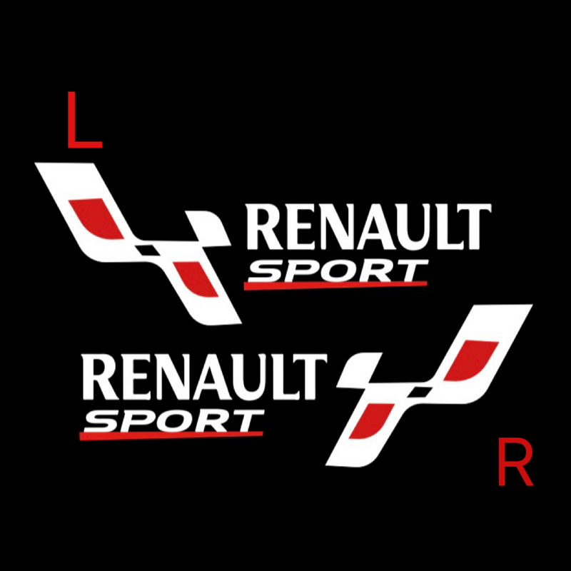 RENAULT Sport PROJECTOT LIGHTS Nr.28062 (Menge 1 = 2 Logofolien /2 Türleuchten) 