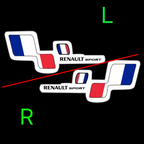 RENAULT  Sport LOGO PROJECTOT LIGHTS Nr.28060 (quantity 1 = 2 Logo Films /2 door lights )