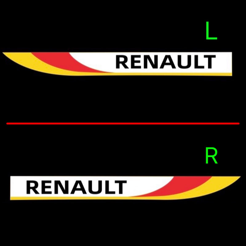 RENAULT ORIGINAL LOGO PROJECTOT LIGHTS Nr.28057 (Menge 1 = 2 Logofolien /2 Türleuchten） 