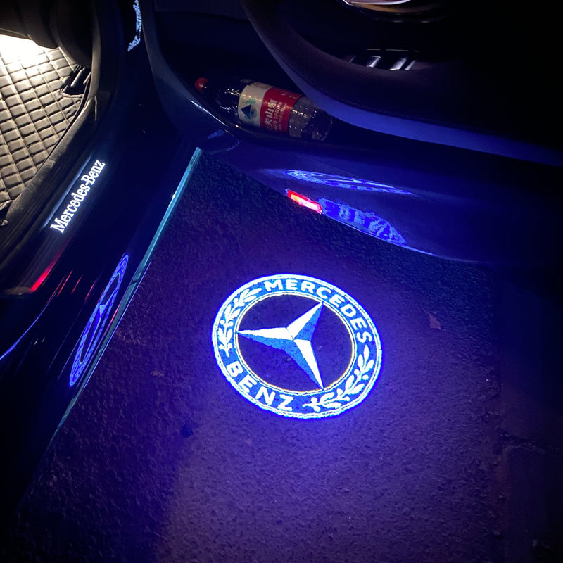 MERCEDES BENZ Original LOGO PROJECTOT LIGHTS Nr.10 (quantità 1 = 1 set/2 luci porta) 