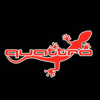 AUDI QUATTRO GECKO  LOGO PROJECTOT LIGHTS Nr.63  (quantity 1 = 2 Logo Films /2 door lights）