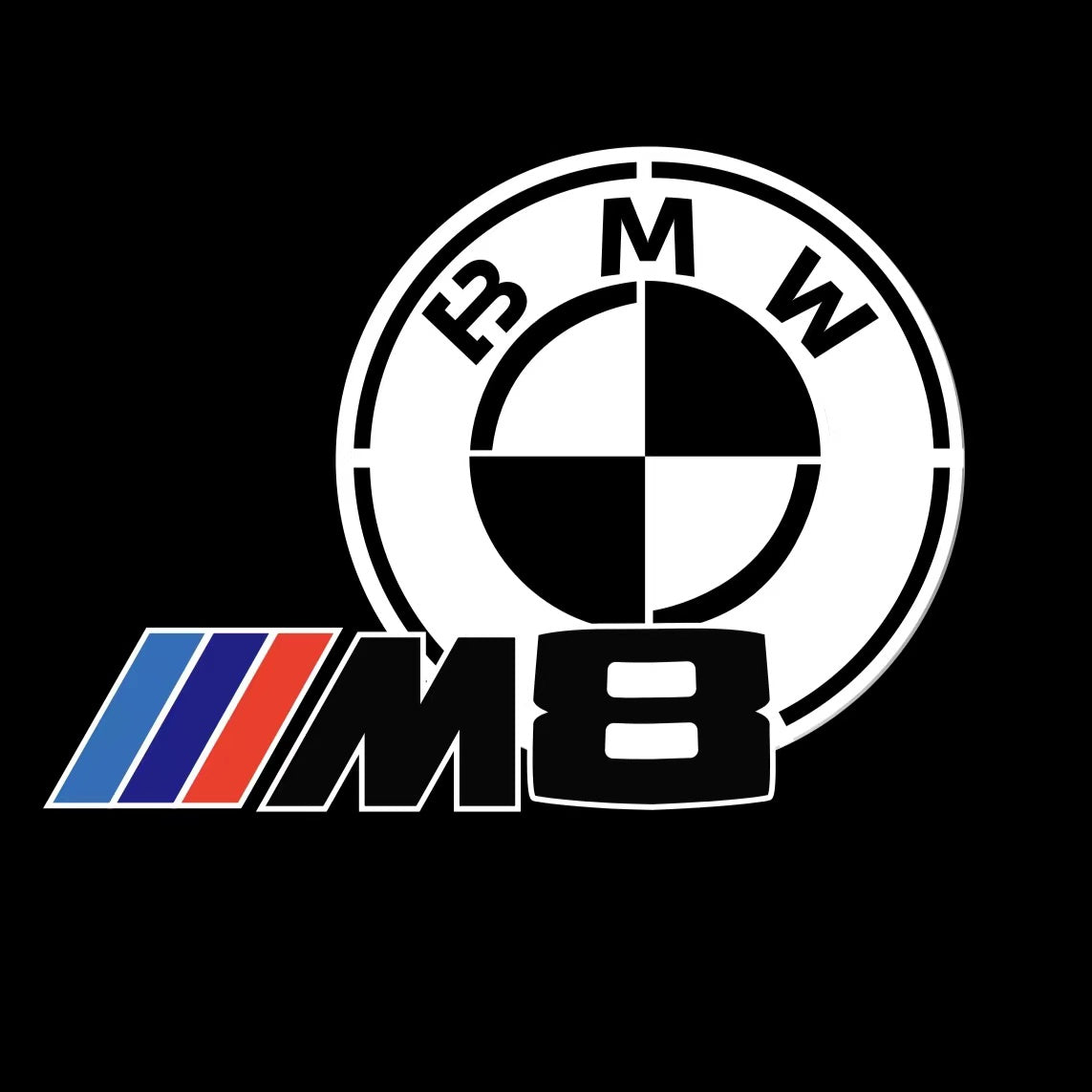BMW 8 SERIES M8   LOGO PROJECTOT LIGHTS (quantity 1 = 1 sets/2 door lights)Nr.bmw00305