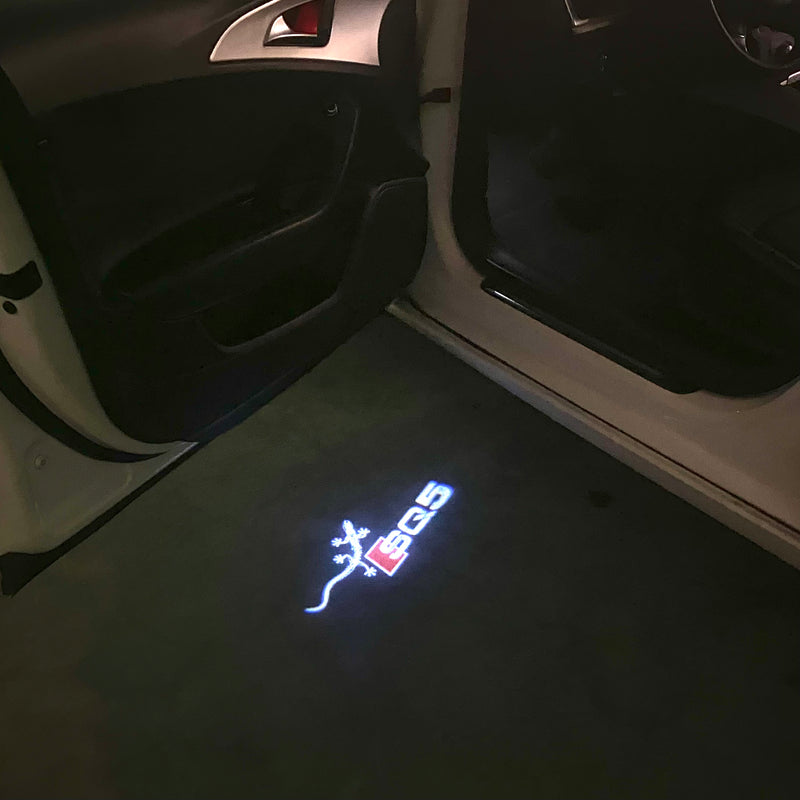 AUDI SQ5 LOGO PROJECTOT LIGHTS Nr.58 (Menge 1 = 2 Logofolien /2 Türleuchten） 