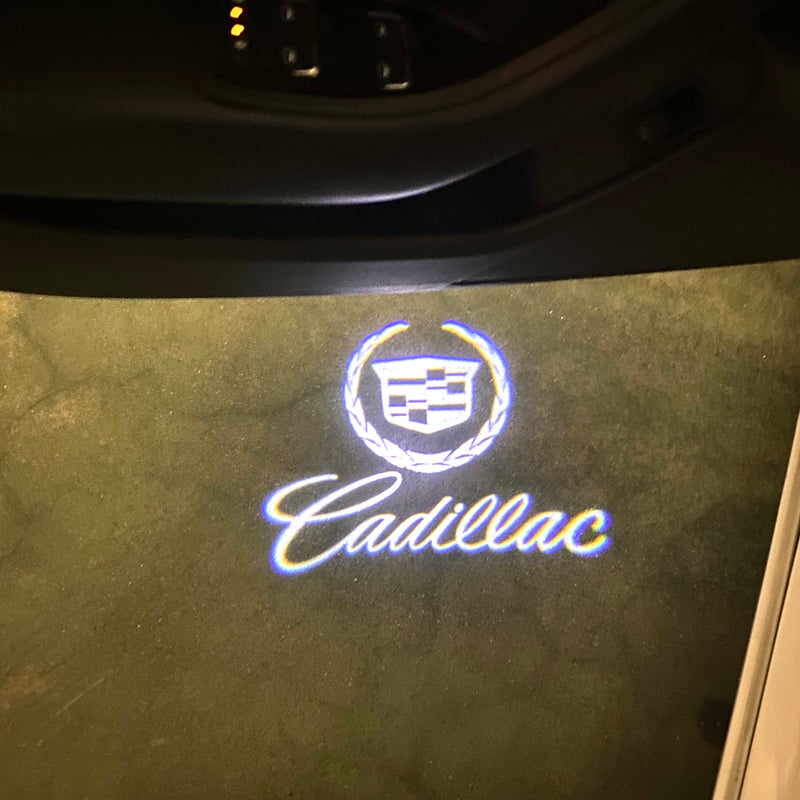 CADILLAC ORIGINAL LOGO PROJECTOT LIGHTS Nr.2634 (quantity 1 = 2 Logo Films /2 door lights）