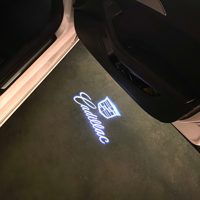 CADILLAC ORIGINAL LOGO PROJECTOT LIGHTS Nr.2610 (quantity 1 = 2 Logo Films /2 door lights）