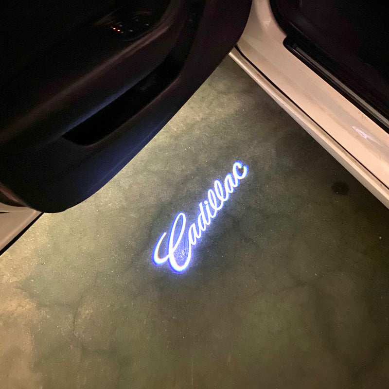 CADILLAC ORIGINAL LOGO PROJECTOT LIGHTS Nr.2605 (quantity 1 = 2 Logo Films /2 door lights）