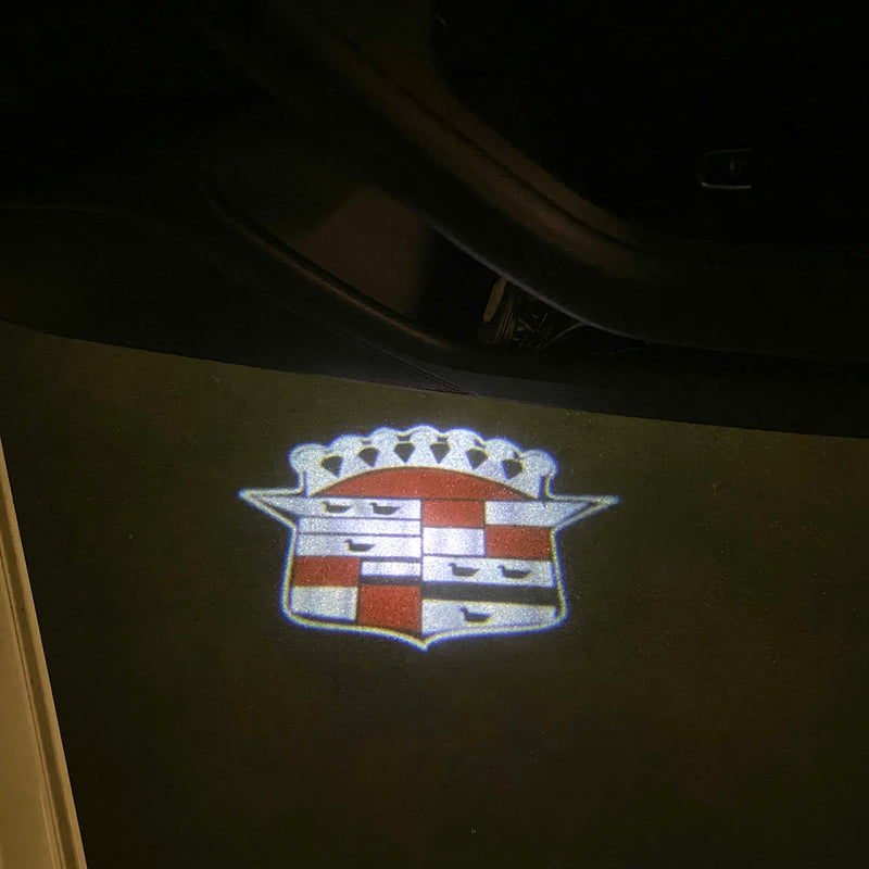 CADILLAC ORIGINAL LOGO PROJECTOT LIGHTS Nr.2653 (quantity 1 = 2 Logo Films /2 door lights）