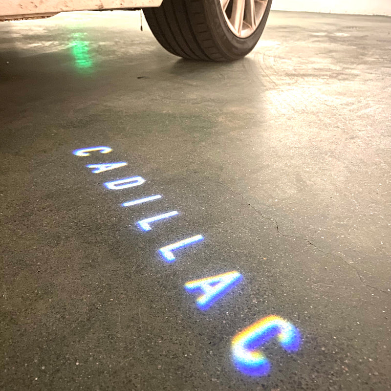 CADILLAC ORIGINAL LOGO PROJECTOT LIGHTS Nr.2652 (quantity 1 = 2 Logo Films /2 door lights）