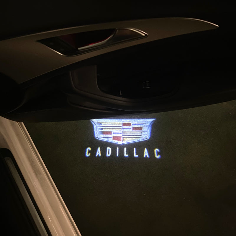 CADILLAC ORIGINAL LOGO PROJECTOT LIGHTS Nr.2607 (quantity 1 = 2 Logo Films /2 door lights）