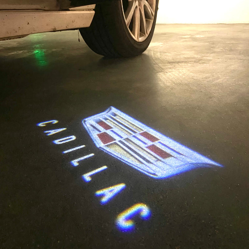 CADILLAC ORIGINAL LOGO PROJECTOT LIGHTS Nr.2607 (quantity 1 = 2 Logo Films /2 door lights）