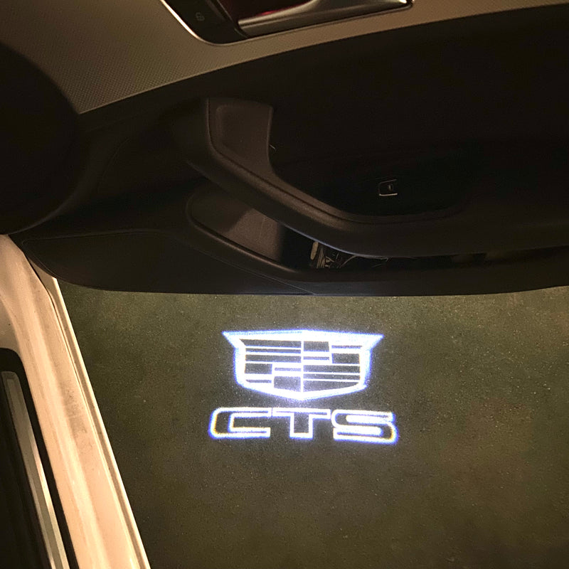 CADILLAC CTS LOGO PROJECTOT LIGHTS Nr.2661 (quantity 1 = 2 Logo Films /2 door lights）