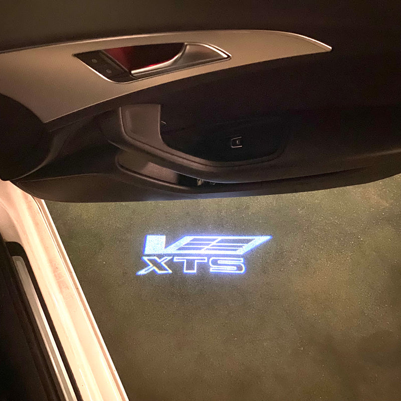 CADILLAC XTS LOGO PROJECTOT LIGHTS Nr.2615 (quantity 1 = 2 Logo Films /2 door lights）