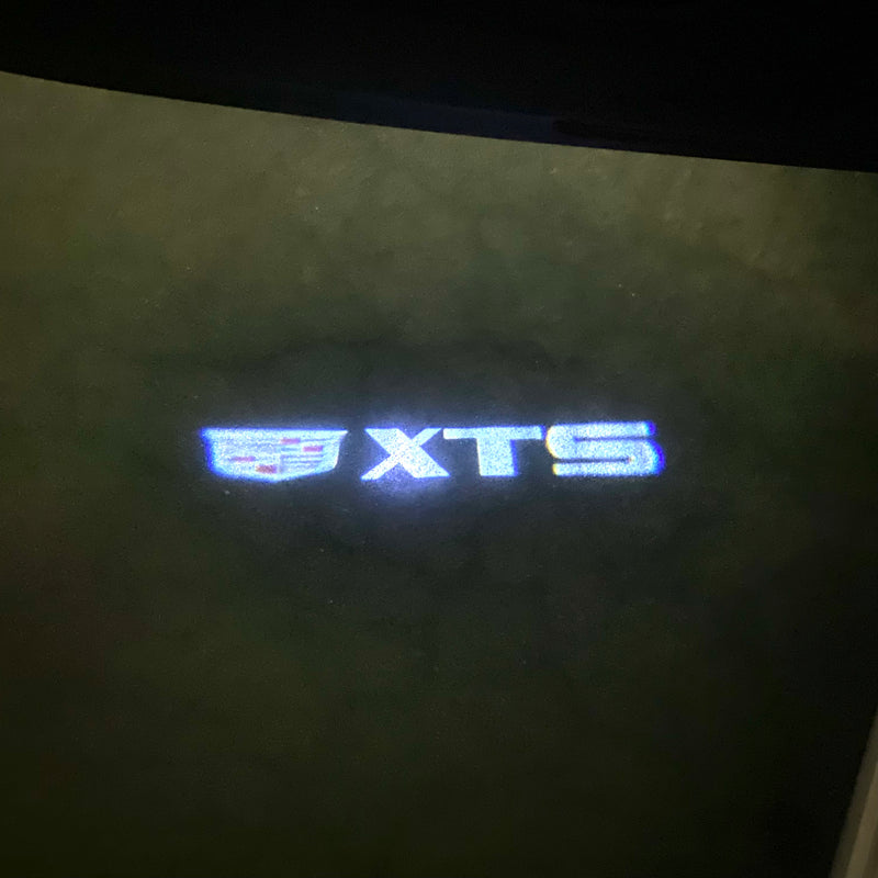 CADILLAC XTS LOGO PROJECTOT LIGHTS Nr.0539  (quantity 1 = 2 Logo Films /2 door lights）