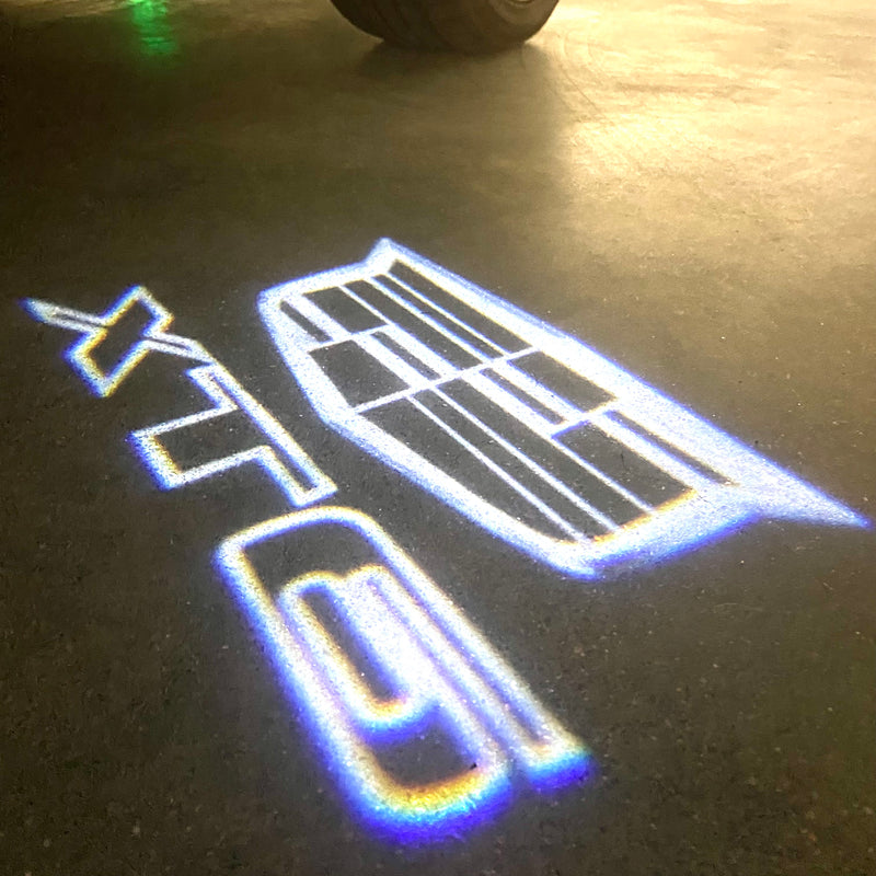 CADILLAC XT6 LOGO PROJECTOT LIGHTS Nr.2637 (quantity 1 = 2 Logo Films /2 door lights）