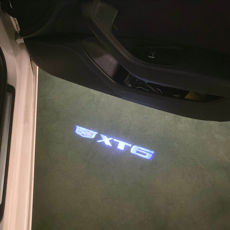 CADILLAC XT6 LOGO PROJECTOT LIGHTS Nr.2581 (quantity 1 = 2 Logo Films /2 door lights）