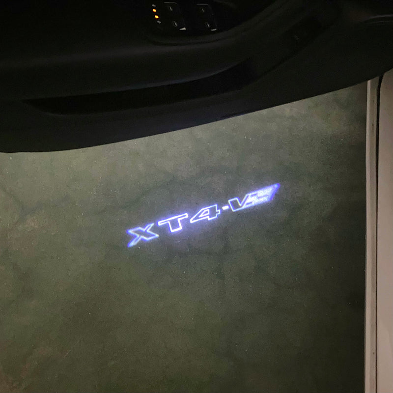 CADILLAC XT4 LOGO PROJECTOT LIGHTS Nr.2586 (quantity 1 = 2 Logo Films /2 door lights）