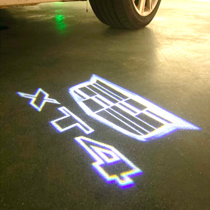 CADILLAC XT4 LOGO PROJECTOT LIGHTS Nr.2657 (quantity 1 = 2 Logo Films /2 door lights）