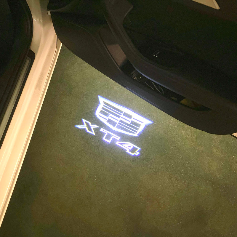 CADILLAC XT4 LOGO PROJECTOT LIGHTS Nr.2657 (quantity 1 = 2 Logo Films /2 door lights）