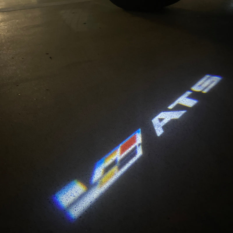 CADILLAC ATS LOGO PROJECTOT LIGHTS Nr.2591 (quantity 1 = 2 Logo Films /2 door lights）