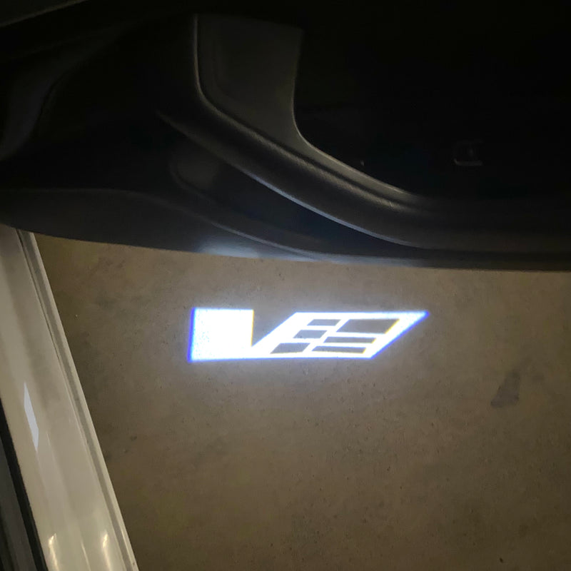 CADILLAC  V  series  LOGO PROJECTOT LIGHTS Nr.2604 (quantity 1 = 2 Logo Films /2 door lights）