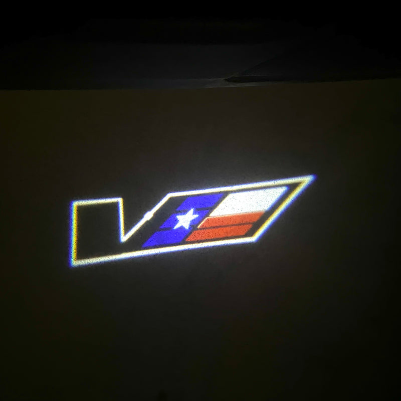 CADILLAC V  series  LOGO PROJECTOT LIGHTS Nr.2606 (quantity 1 = 2 Logo Films /2 door lights）