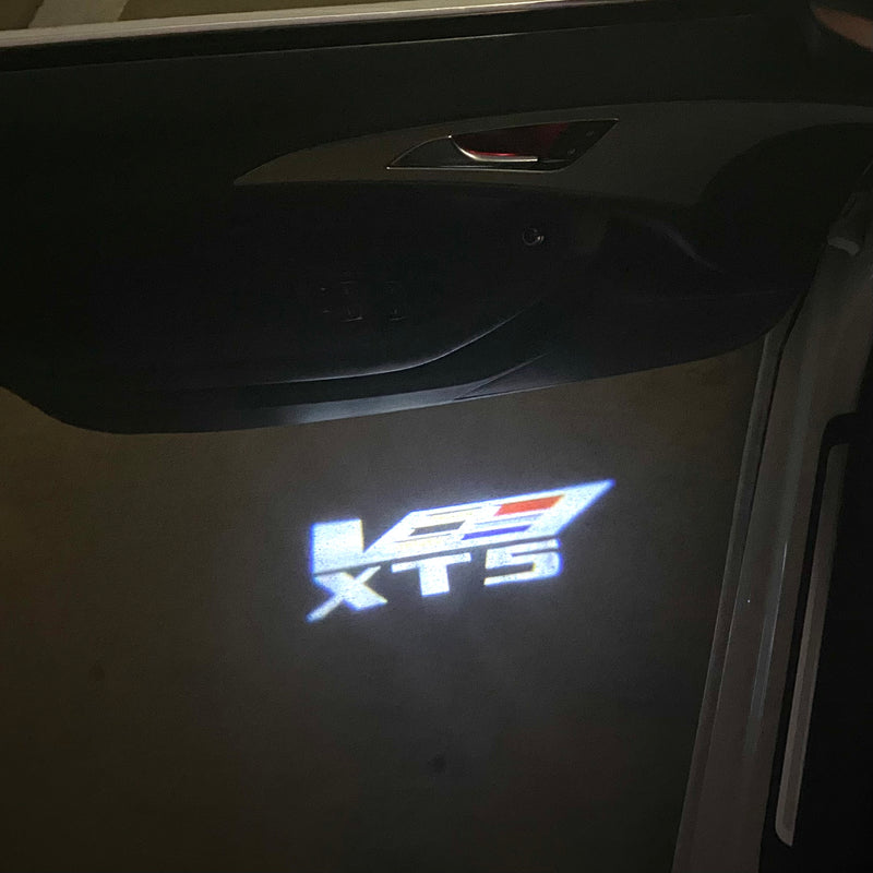 CADILLAC XT5 LOGO PROJECTOT LIGHTS Nr.2624 (quantity 1 = 2 Logo Films /2 door lights）