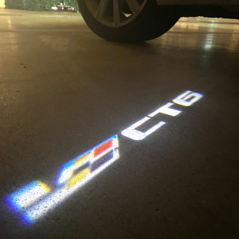 CADILLAC CT6 LOGO PROJECTOT LIGHTS Nr.257  (quantity 1 = 2 Logo Films /2 door lights）