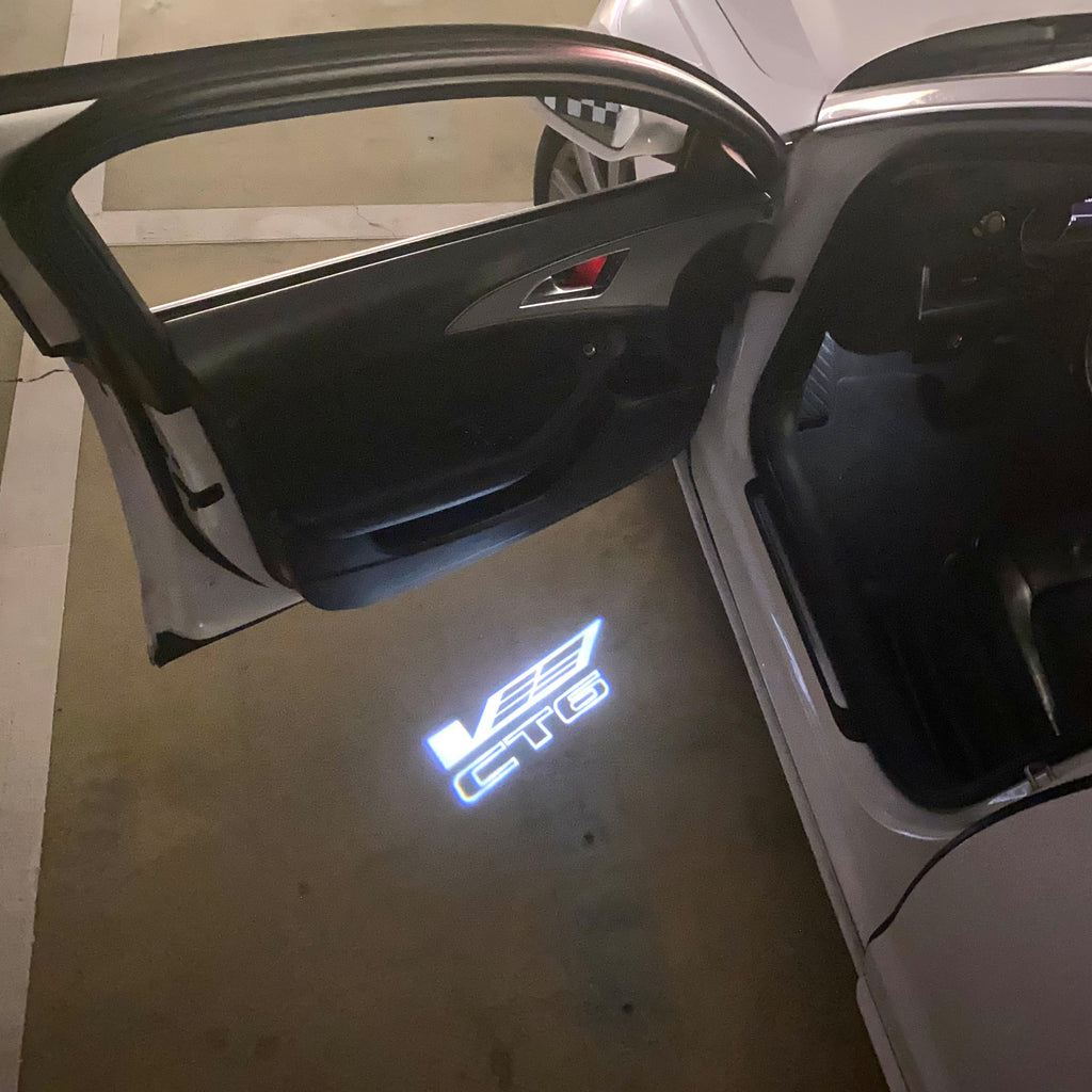 CADILLAC CT6 LOGO PROJECTOT LIGHTS Nr.2620 (quantity 1 = 2 Logo Films /2 door lights）