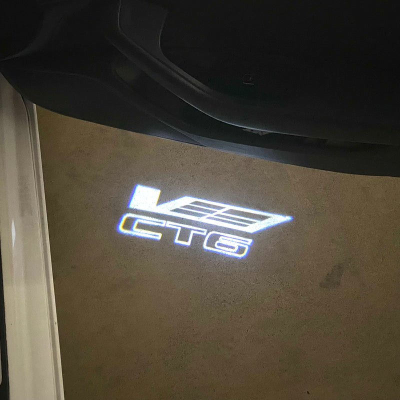 CADILLAC CT6 LOGO PROJECTOT LIGHTS Nr.2620 (quantity 1 = 2 Logo Films /2 door lights）