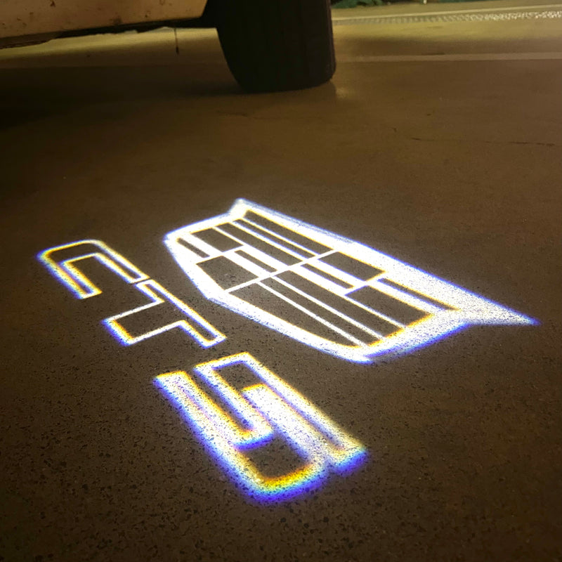 CADILLAC CT5 LOGO PROJECTOT LIGHTS Nr.2662 (quantity 1 = 2 Logo Films /2 door lights）