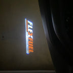 CADILLAC  FLEXFUEL  LOGO PROJECTOT LIGHTS Nr.2635 (quantity 1 = 2 Logo Films /2 door lights）