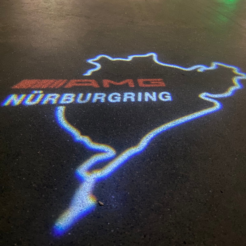 MERCEDES BENZ AMG NÜRBURGRING LOGO PROJECTOT LIGHTS Nr.01 (quantity 1 = 1 sets/2 door lights)