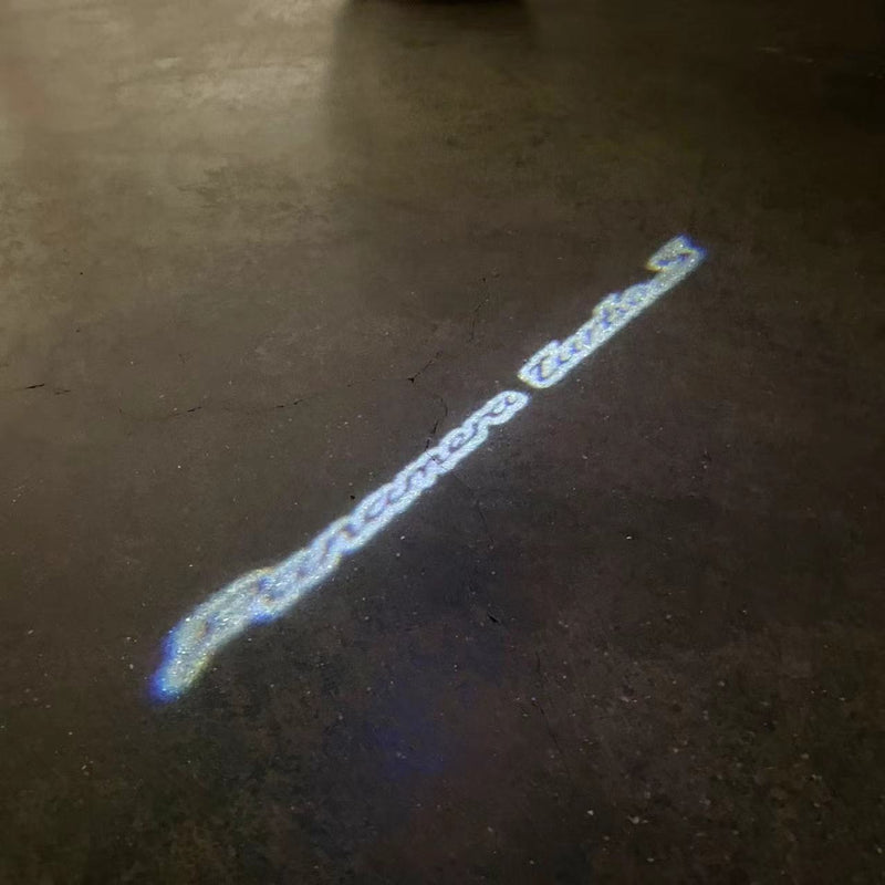 PORSCHE Panamera LOGO PROJECTOT LIGHTS Nr.8086 (quantità 1 = 2 pellicole logo / 2 luci porta) 