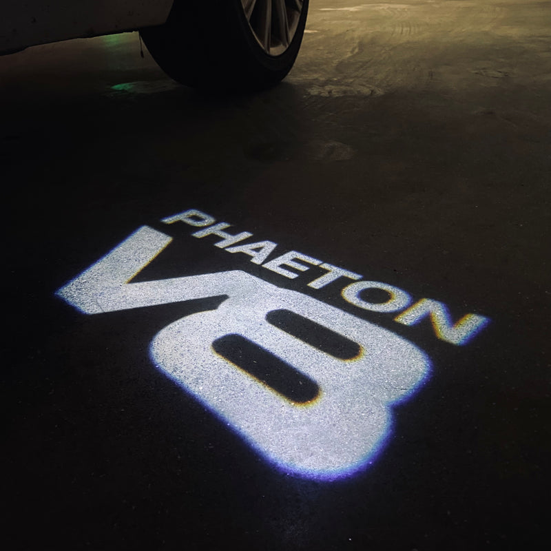 Volkswagen Türleuchten PHAETON V8 Logo Nr. 75 (Menge 1 = 2 Logofolien /2 Türlichter）