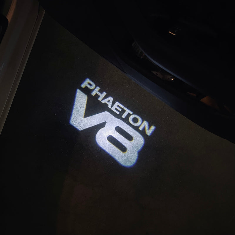 Volkswagen Türleuchten PHAETON V8 Logo Nr. 75 (Menge 1 = 2 Logofolien /2 Türlichter）