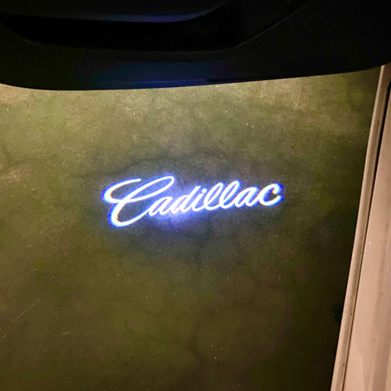 CADILLAC ORIGINAL LOGO PROJECTOT LIGHTS Nr.2605 (quantity 1 = 2 Logo Films /2 door lights）