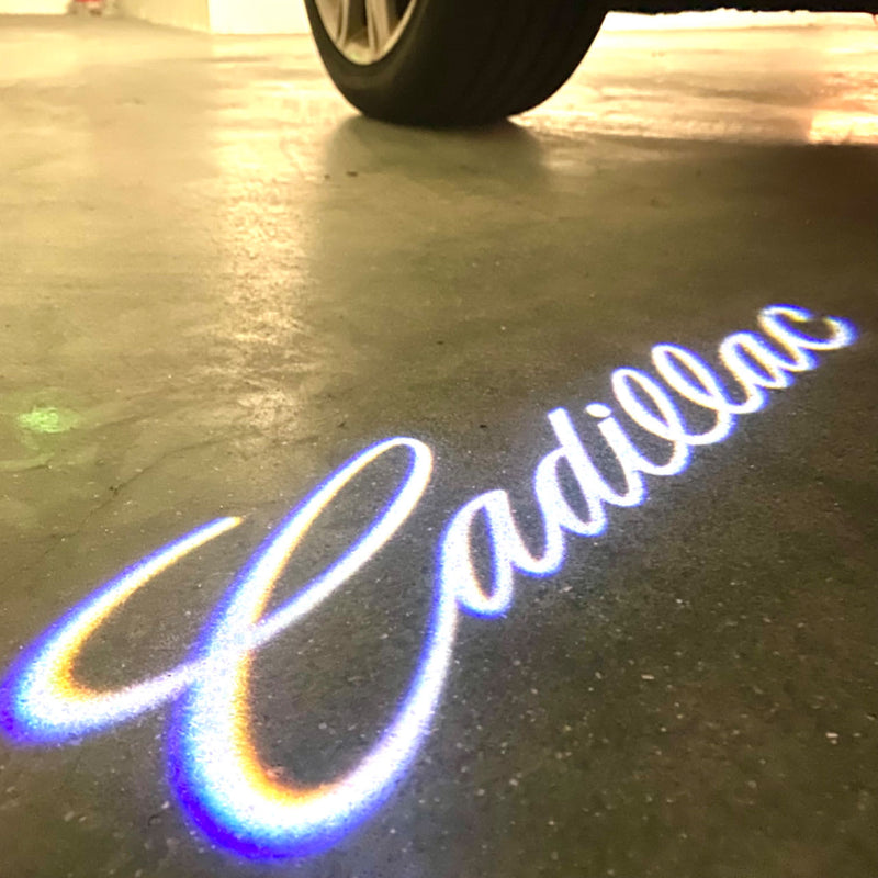 CADILLAC ORIGINAL LOGO PROJECTOT LIGHTS Nr.2605 (quantity 1 = 2 Logo Films /2 door lights）