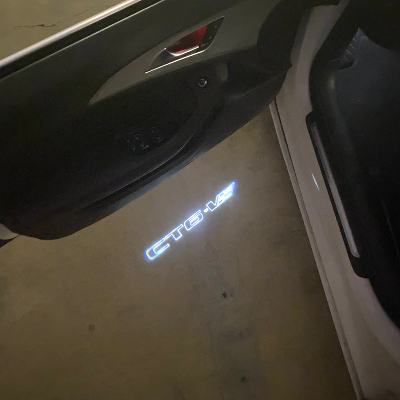 CADILLAC CT6 LOGO PROJECTOT LIGHTS Nr.2584 (quantity 1 = 2 Logo Films /2 door lights）