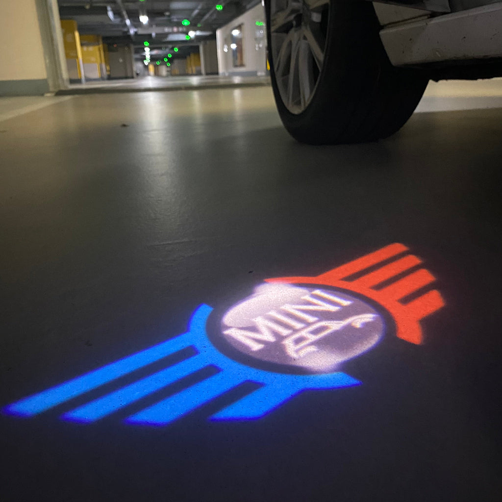 MINI ORIGINAL LOGO  LED PROJECTOR LIGHTS  (quantity  1 =  2 Logo Film /  2 door lights)Nr.MINI001