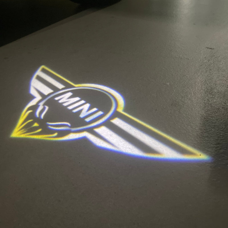 MINI ORIGINAL LOGO PROJECROTR LIGHTS Nr.14 (quantity  1 =  2 Logo Film /  2 door lights)