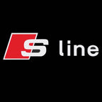 AUDI  S LINE LOGO PROJECTOT LIGHTS Nr.100  (quantity 1 = 2 Logo Films /2 door lights）
